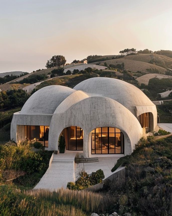 Kuppelresidenz am Hang, EcoDomeHomes-Design