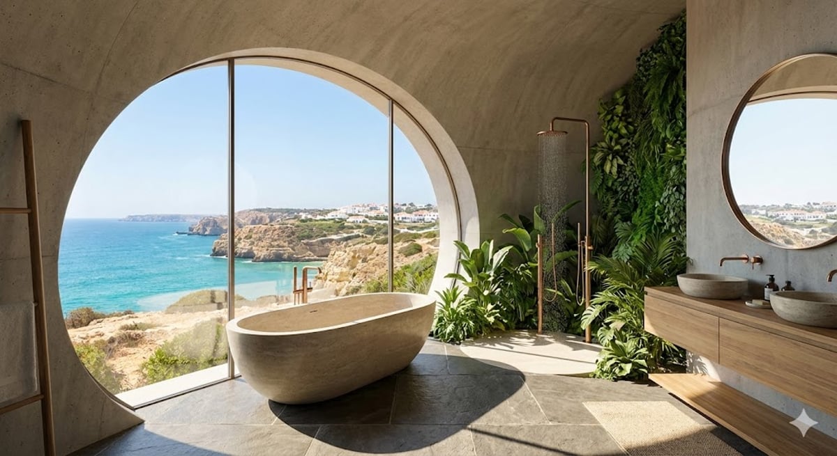Bathroom Overlooking Ocean