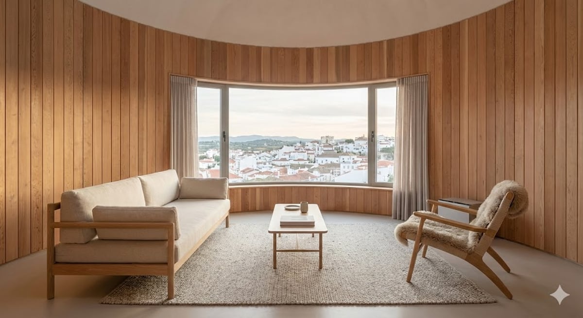 Cedar-Lined Living Room