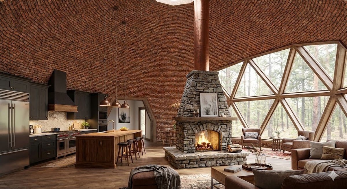 Dome with Brick Interior
